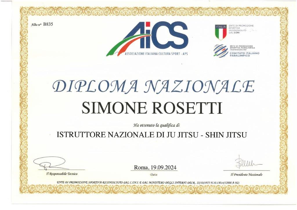 DIPLOMA CONI JU JUTSU